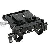 NICEYRIG Quick Release V Lock Mount Battery Plate with 15mm Rail Block - 467