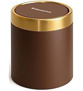 SolaceCove Countertop Trash Can with Lid for Desk Top,0.4 Gallon Stainless Steel Mini Trash Can f...