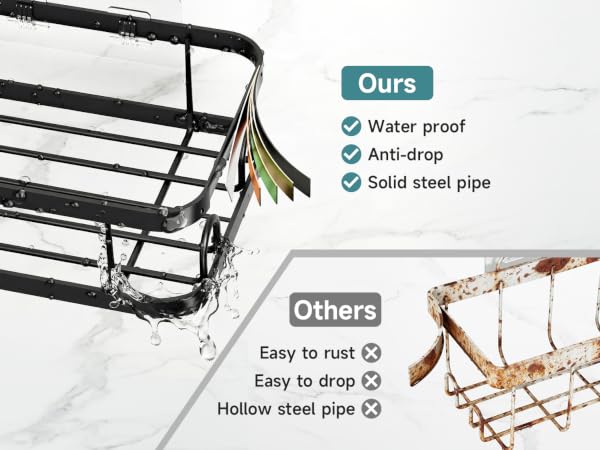 our veken corner shower caddy water proof anti-drop solid steel pipe