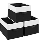 DIMJ Closet Storage Bins, Fabric Baskets for Shelves with Handles,Closet Shelf Organizer Bins for...
