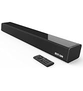 Bestisan Soundbar 28-Inch 80W with HDMI-ARC, Bluetooth 5.0, Optical Coaxial USB AUX Connection, 4...