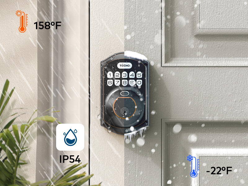 IP54 waterproof and operates well in temperatures from -22 °F to 158 °F