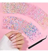 Beetles Nail Art Stickers 30 Sheets 3D Flower Nail Stickers Heart Nails Design Supplies DIY Decal...
