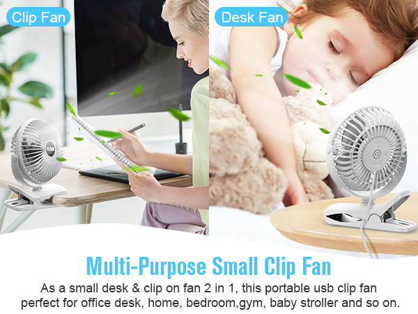 multi-purpose small clip fan