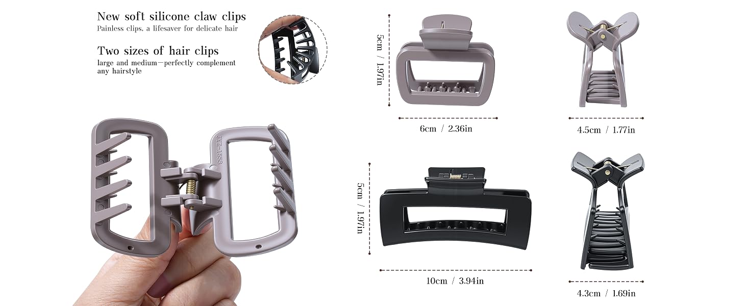 Flexible hair clips