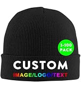 Custom Beanies Hats Men Winter Knitted Hat for Women Personalized Beanie Knit Cap Cuffed Design Y...