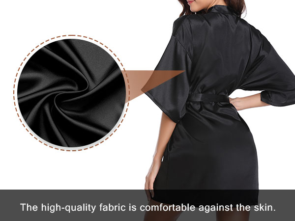 satin robe for women