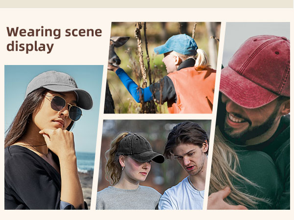 a collage of images of people wearing hats