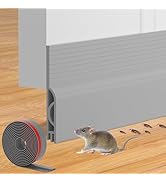 Door Draft Stopper for Bottom of Door, Adjustable Weather Stripping Door Seal for Cold Insulation...