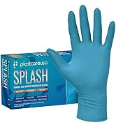 100 Nitrile Exam Gloves 3.5 Mil - Latex & Powder Free, Disposable Non-Sterile Protective Gloves B...