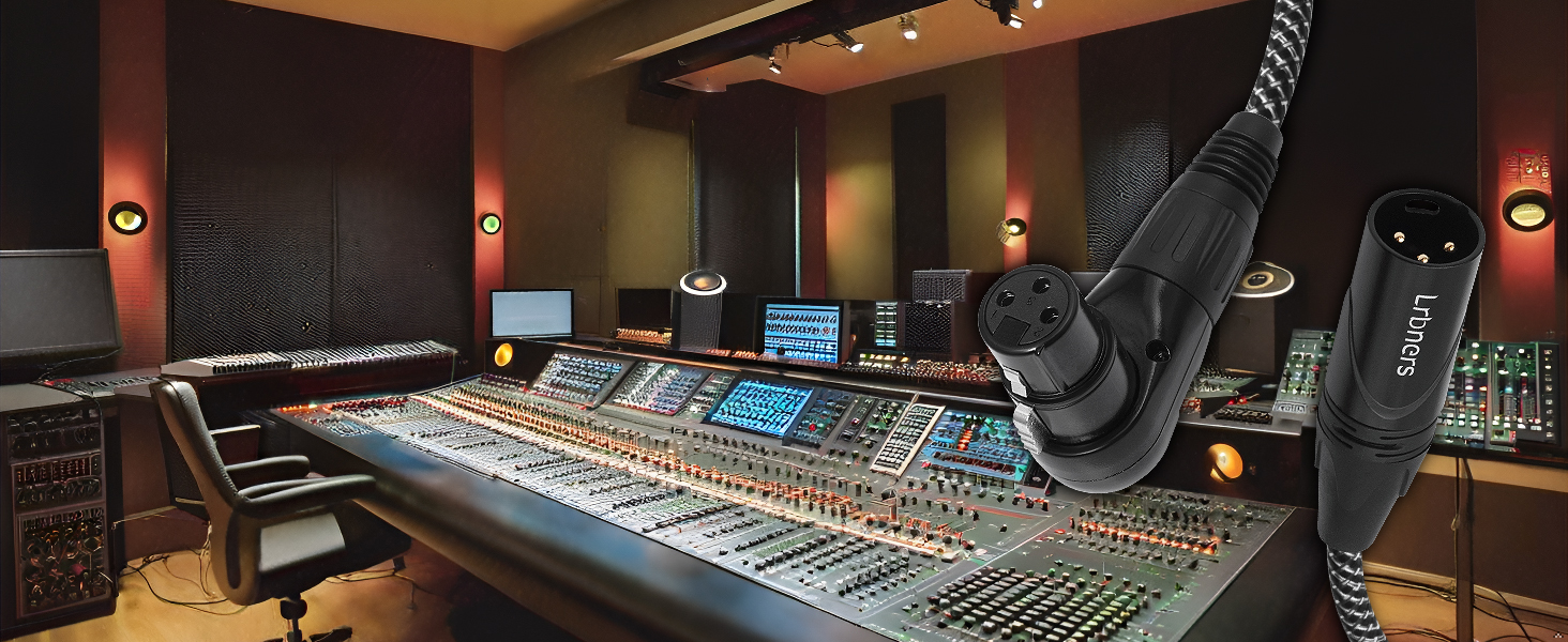 A professional recording studio with various audio equipment and instruments
