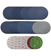Viaky 36Pcs 125mm Sanding Discs, Wet Dry 5 Inch 8 Hole Hook and Loop 240 400 600 800 1000 1200 15...