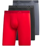 adidas Men's Performance 3-Pack Long Boxer Brief, Underwear Boxer Briefs - 3-Pack Long Men's Unde...