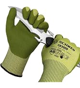 Schwer 2 Pairs ANSI A6 Cut Resistant Fishing Gloves, CR3009 Touchscreen Compatible Work Gloves fo...