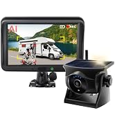 AI Magnetic Solar Wireless Backup Camera: Pedestrian & Vehicle Detection, 1-Min Install, No Wirin...