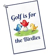 Gkodw Golf Is For The Birdies Golf Towel with Clip, Funny Golf Bag Accessories for Men Women, Cut...