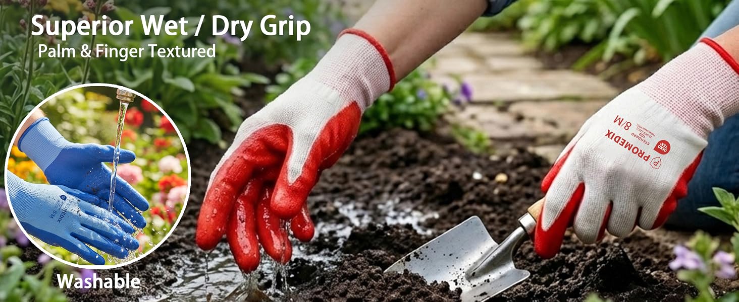 Gardening Gloves for Women and Men Easy to clean Hose off easily Machine washable for long time use