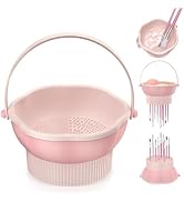 senbowe 3 in 1 Makeup Brush Cleaner Mat, Silicone Makeup Brush Cleaner Bowl Cosmetic Brushes Clea...