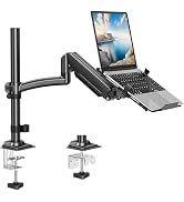 MOUNT PRO Laptop Arm Desk Mount, Single Monitor Stand with VESA Laptop Tray, Adjustable Lap Top H...