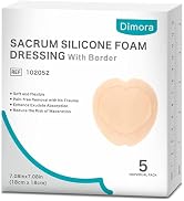 Dimora Wound Dressing Sacrum Foam Bandages Silicone Adhesive Border 7"x7" Waterproof Sacral Pads ...