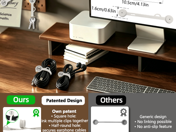 MAGNETIC CABLE CLIPS ORGANIZERS