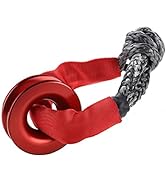 Leadrise Towing Winch Snatch Recovery Ring 45,000lbs with 35,000lbs Breaking Strength Soft Shackl...