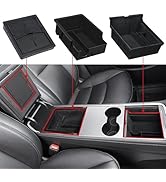 YOMTOVM 3PCS Center Console Storage, Armrest Hidden Box + Front and Rear Organizer for 2016-2023 ...
