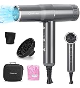 Blow Dryer with Diffuser, IG INGLAM Professional Hair Dryer 110,000RPM Brushless Motor High Speed...