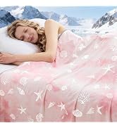 PFASDFW Cooling Blanket Throw Size (50"x70"), Double Sided Ice Cold Blanket for Hot Sleepers, Tra...