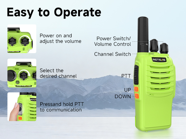 h-777 rechargeable walkie talkies long range two way radio simple to operate