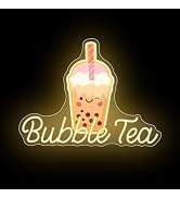 Bubble Tea Neon Sign, Boba Tea Milk Tea LED Neon Light Drinks Coffee Bar Shop Wall Decor Art Pers...