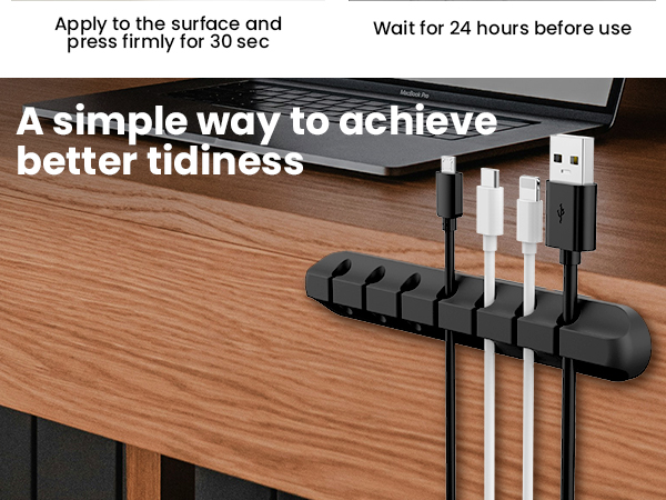 Cable Clips Cord Holders Cable Organizer Self Adhesive Cord Keeper for Desktop Organizing USB Cable