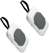 2Pcs Travel Wipe Holder Reusable Wet Wipe Container Box Strollers Hanging Dispensers Refillable W...