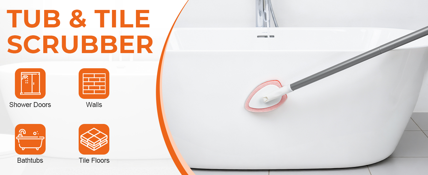 shower scrubber tub cleaner brush