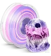 JAYO Silk Rainbow PLA+ Filament 1.75mm, Shiny Multicolor 3D Printer Filament, Fast Color Changes ...