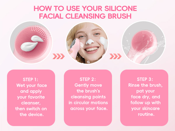 double sided facial scrubber brush