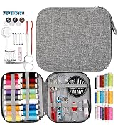JUNING Sewing Kit with Case Portable Sewing Supplies for Home Traveler, Adults, Beginner, Emergen...