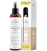 Bare Botanics Magnesium Oil Spray 8oz Unscented | Topical Magnesium Chloride Mist from The Dead S...