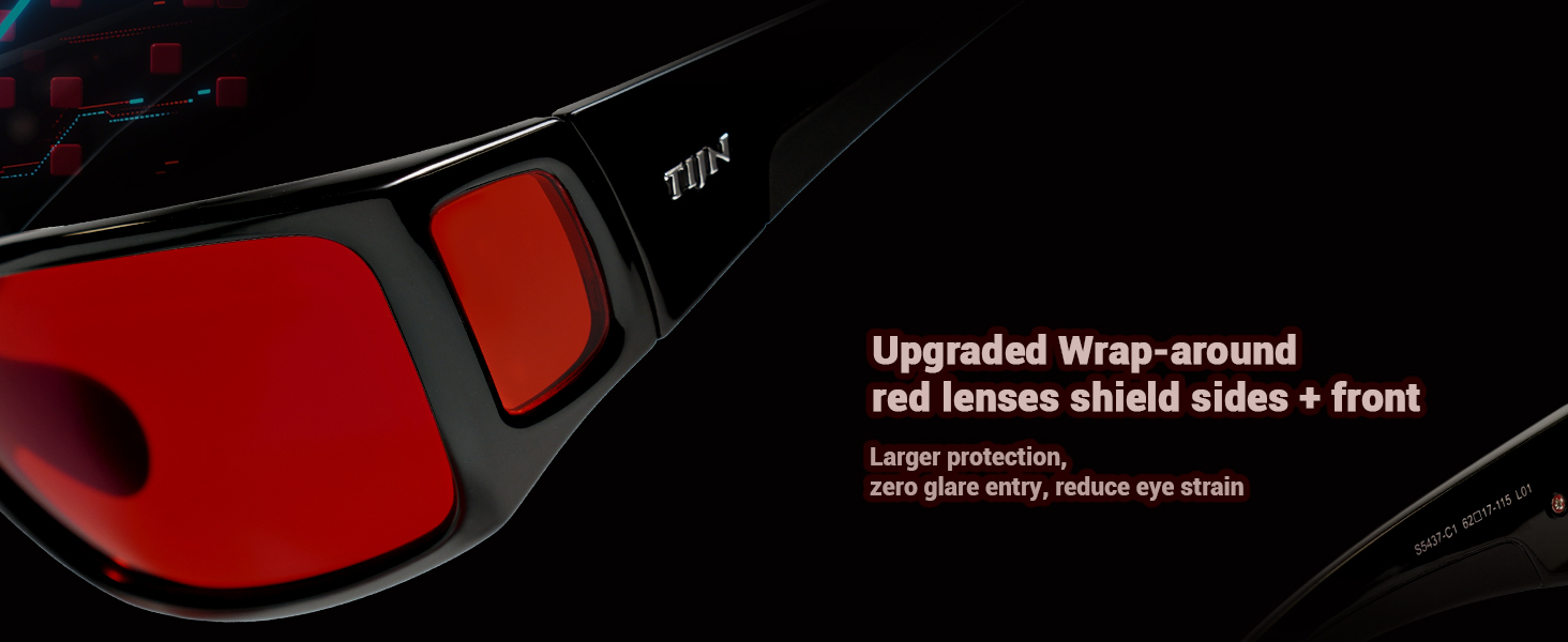TIJN Sonia Red Blue Light Glasses Gaming Eyeglasses