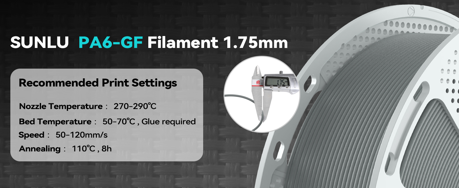 SUNLU 3d printer engineering filament PA6-GF