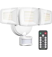 NOVOSTELLA Security Lights Motion Sensor, 1Pack LED Flood Lights Outdoor with Remote, Dusk to Daw...