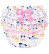 LittleForBig Silky Washable Reusable Waterproof Ruffled Lace Bow Puppy Love Little Blue Pattern R...