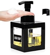 Segbeauty 11.84oz Black Foaming Soap Dispenser for Bathroom, 350ml Plastic Hand Soap Foam Dispens...