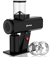 GeniCup 64mm Flat Burr Coffee Grinder Professional Coffee Bean Grinder with 35 Grind Settings Ele...