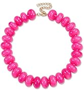 CSIYANJRY99 Chunky Beaded Necklace for Women, Large Colorful Resin Beads Statement Necklace, Boho...