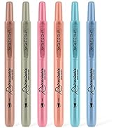 Writech Retractable Highlighters Assorted Colors: Chisel Tip Click Aesthetic Highlighter Marker P...