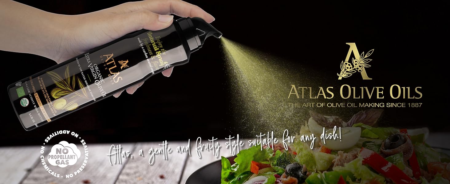 Atlas _ Premium Organic Extra Virgin Olive Oil Natural Spray