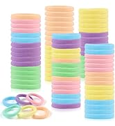 FVOLREM 100PCS Hair Ties for Women, Seamless Cotton Elastic Hair Bands No Damage, Thick Ponytail ...
