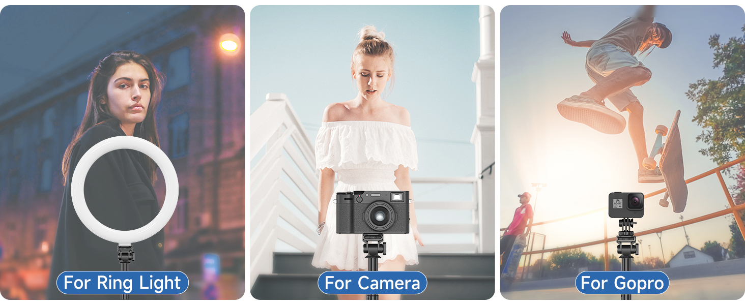 75" Phone Tripod, Selfie Stick Tripod with Remote and Phone Holder