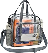 Paxiland Clear Bag for Stadium Events 12x6x12, Clear Tote Bag with Front Pocket and Detachable St...